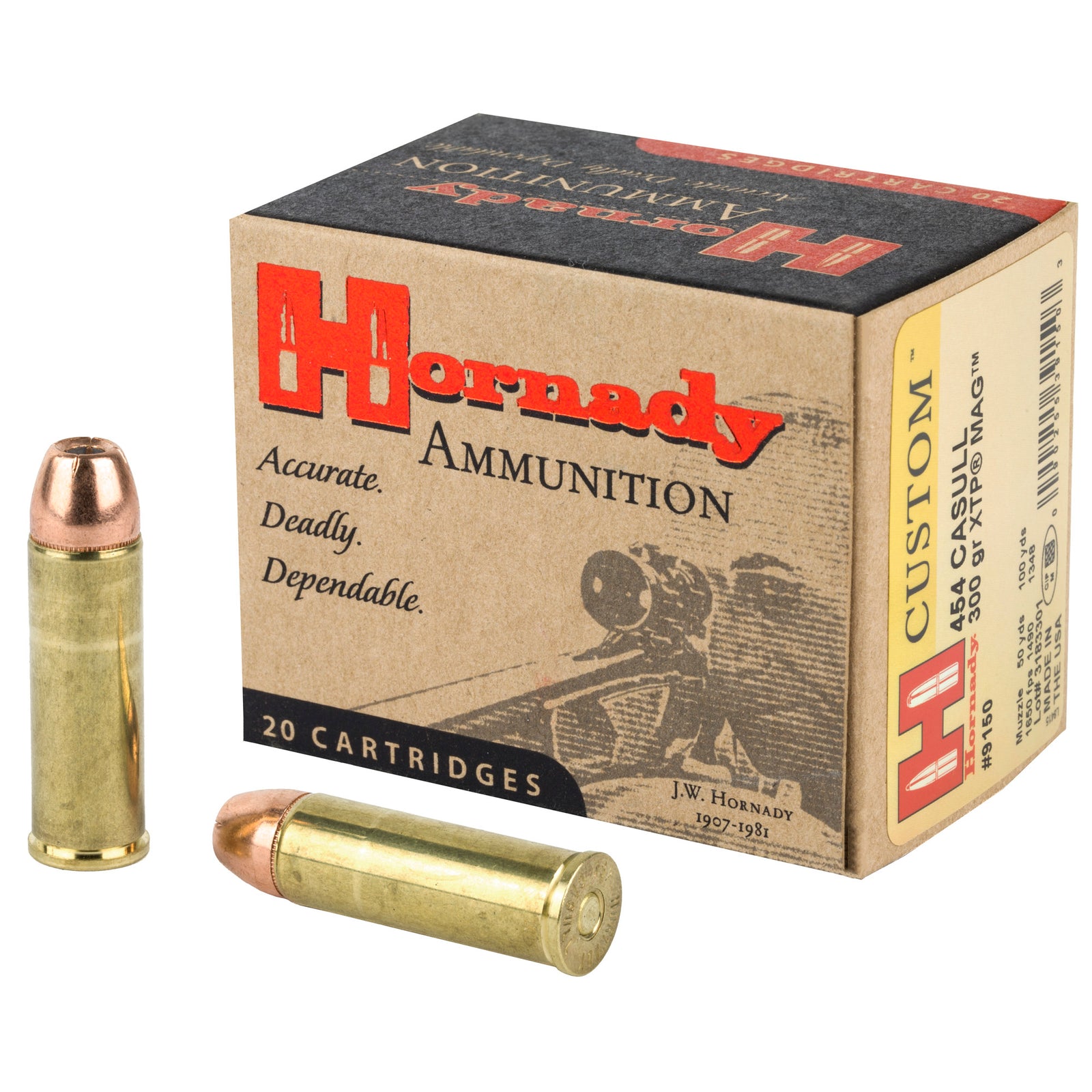HRNDY 454CASULL 300GR JHP 20/200 - American Ordnance
