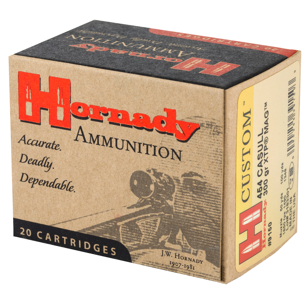 HRNDY 454CASULL 300GR JHP 20/200 - American Ordnance