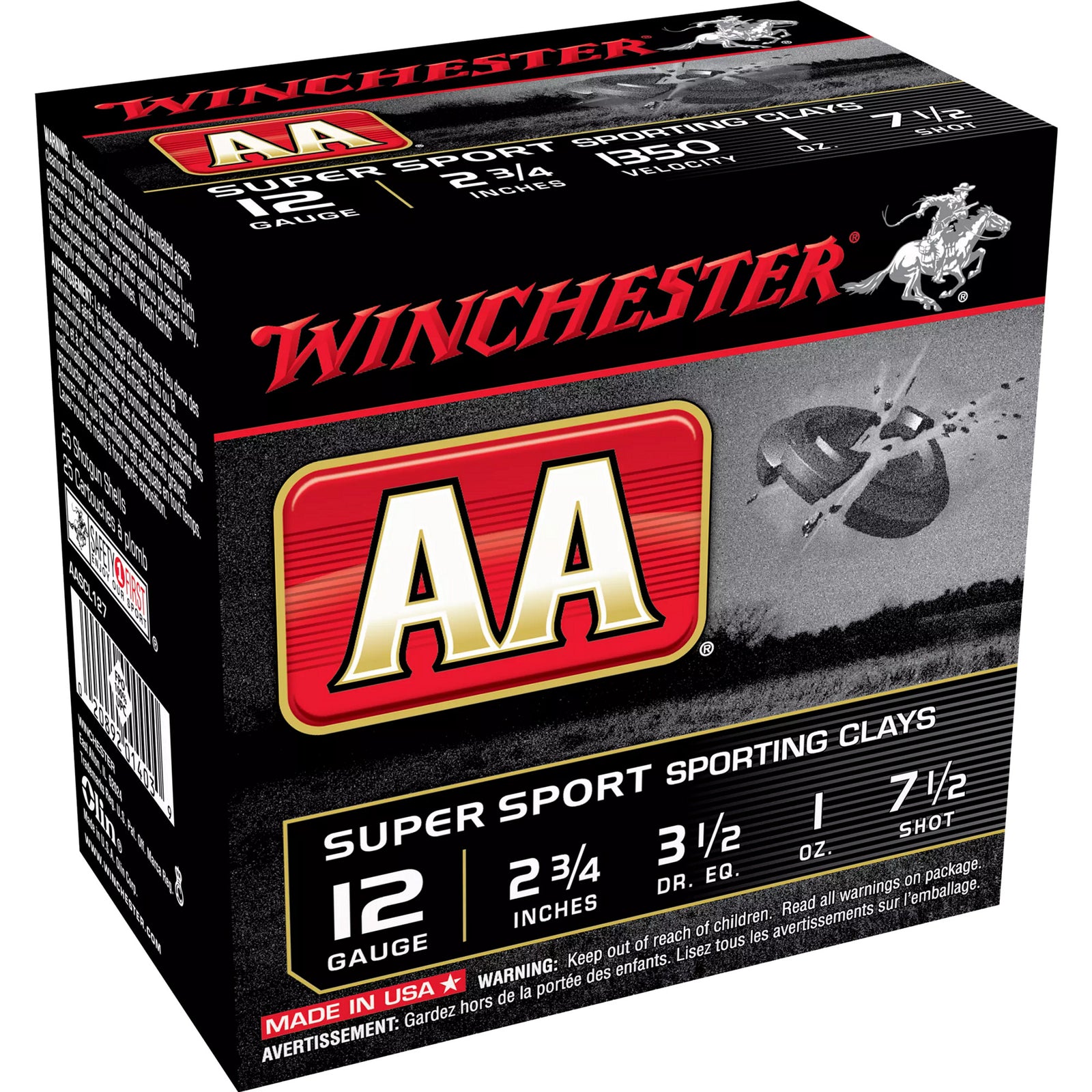 WIN AA SPRT SC 12GA 2.75 #7.5 25/250 - American Ordnance