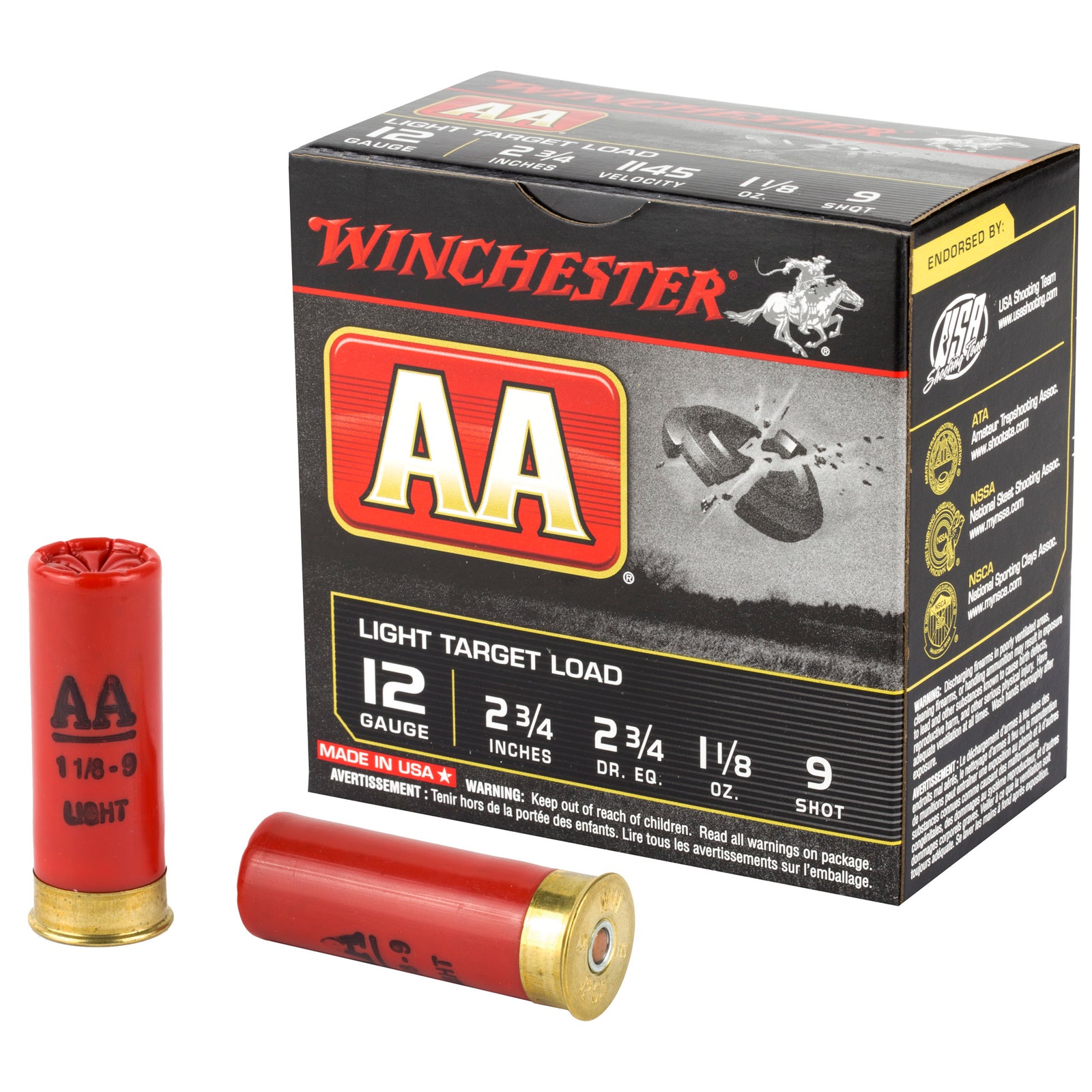 WIN AA TRGT 12GA 2.75" #9 25/250 - American Ordnance
