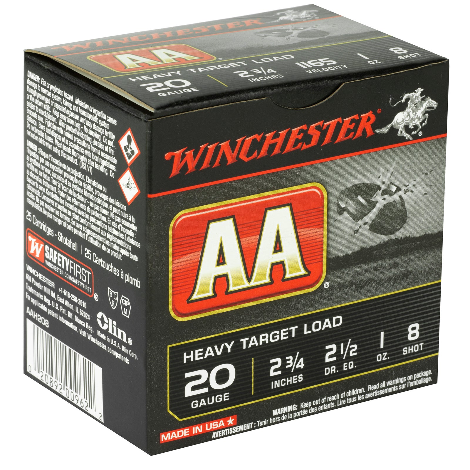 WIN AA HVY TRGT 20GA 2.75" #8 25/250 - American Ordnance