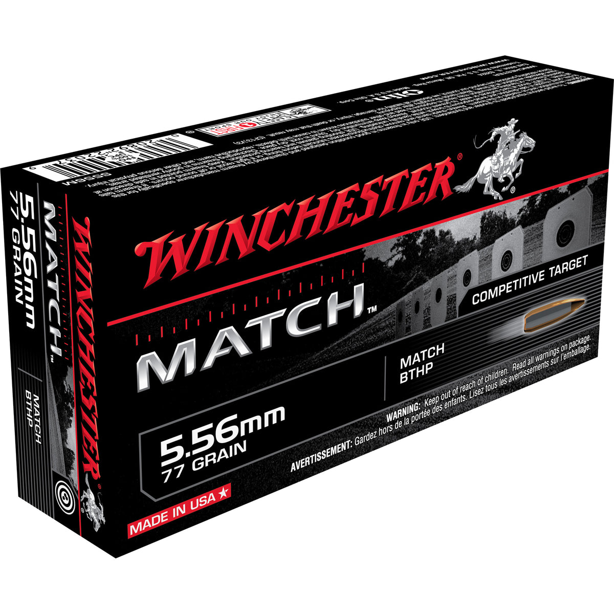 WIN 5.56MM 77GR MATCH BTHP 20/200 - American Ordnance