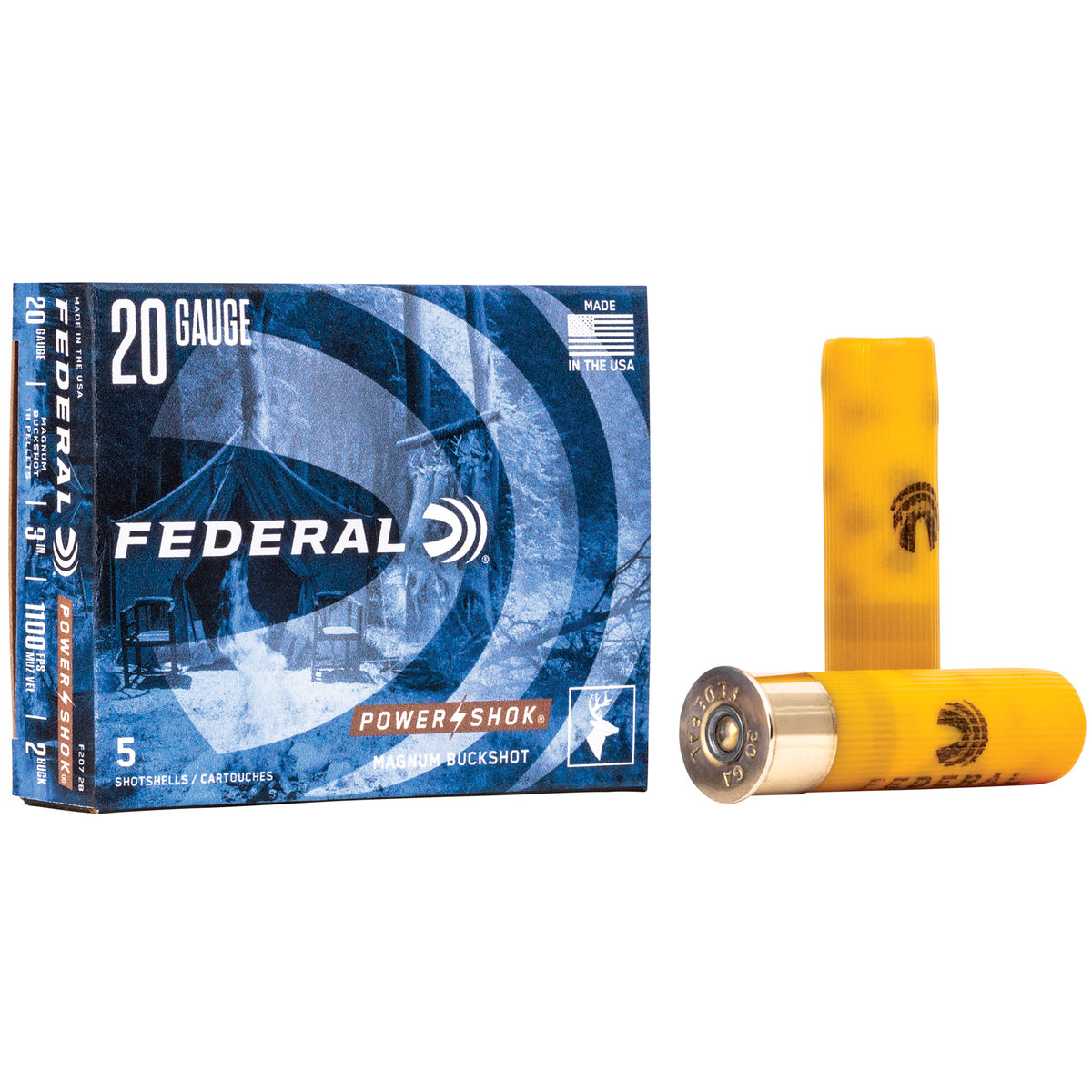 FEDERAL PWRSHK 20GA 3&quot; 18P #2BCK 5RD