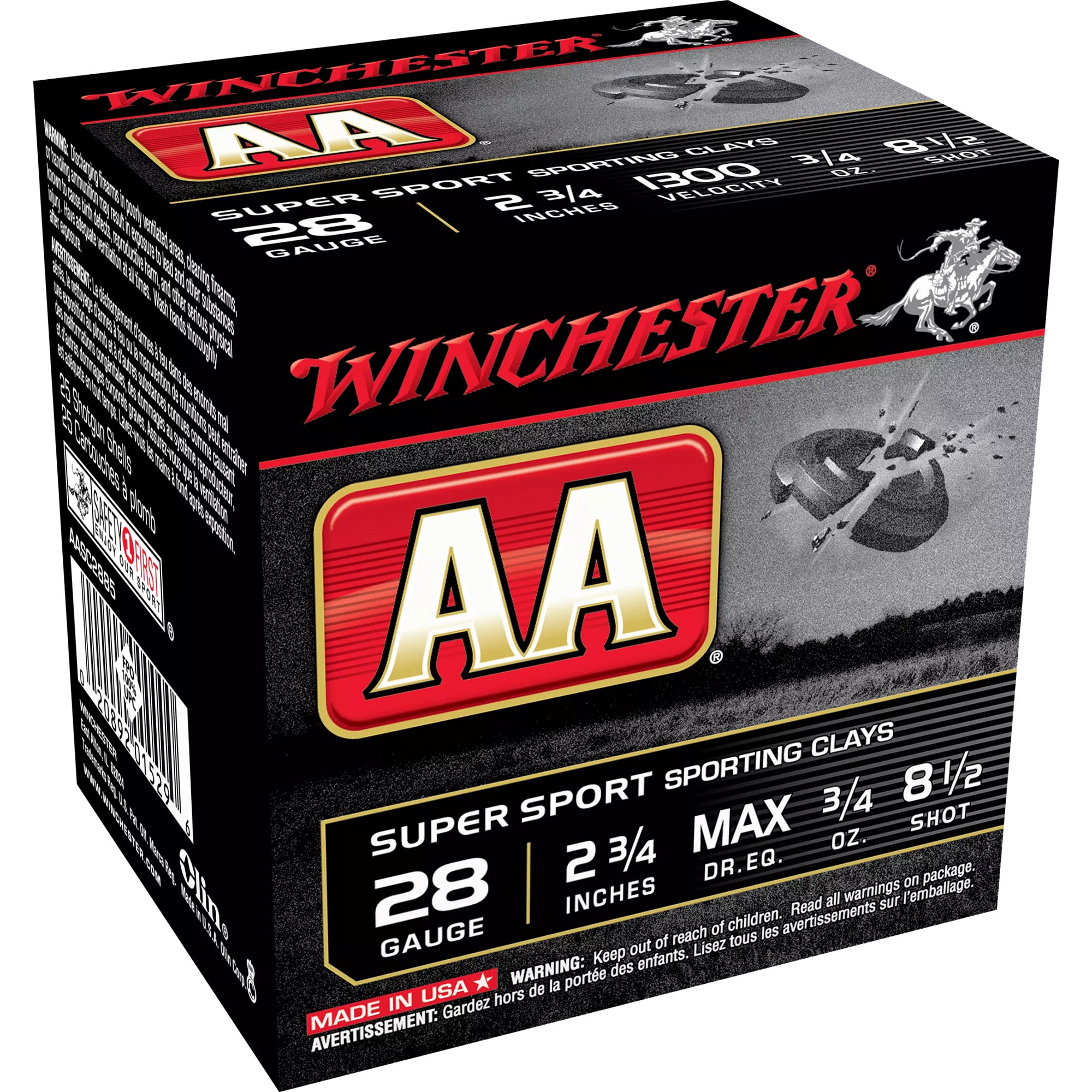 WIN AA SPRT SC 28GA 2.75 #8.5 25/250 - American Ordnance