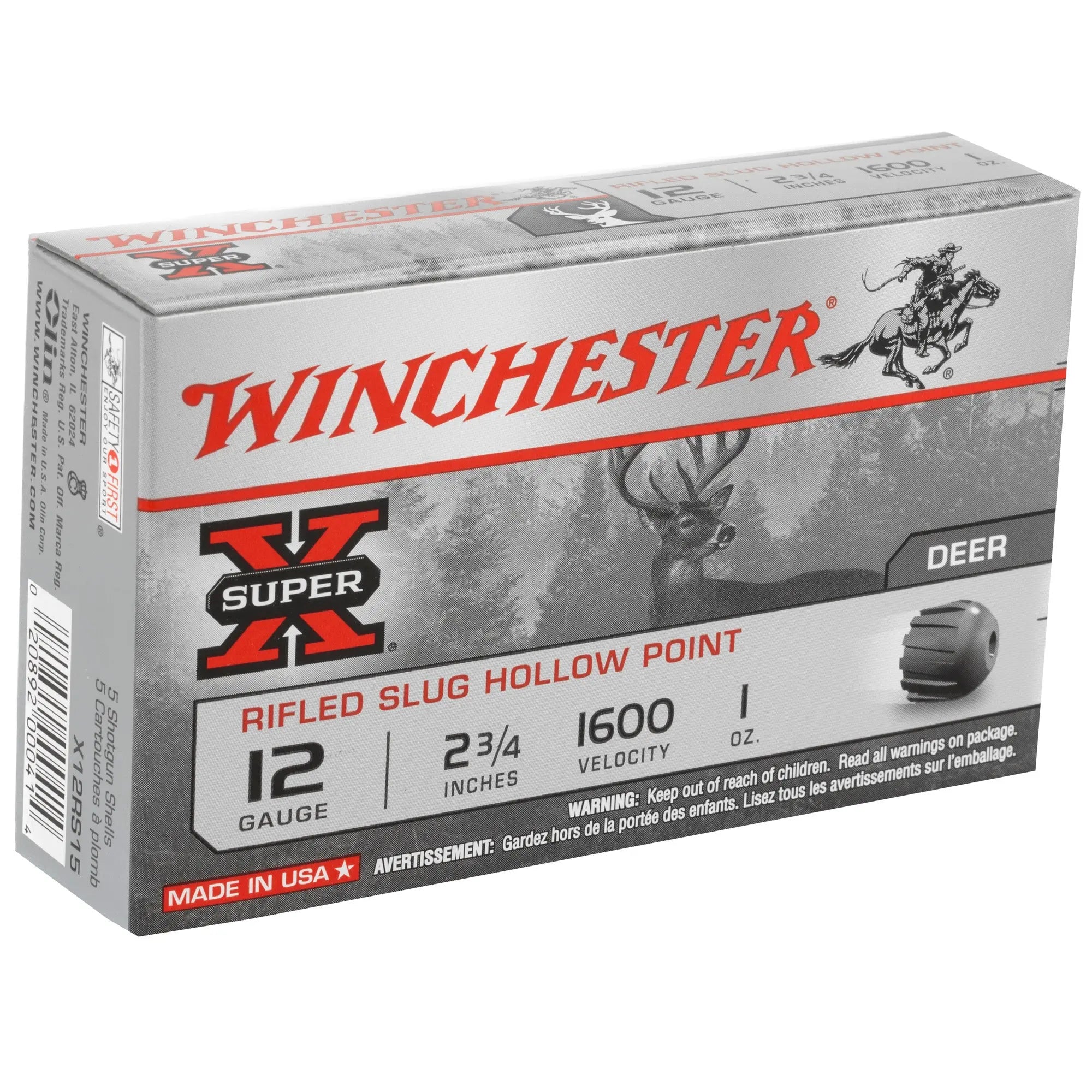 WIN SPRX 12GA 2.75" 1OZ RIFLED 5/250 - American Ordnance
