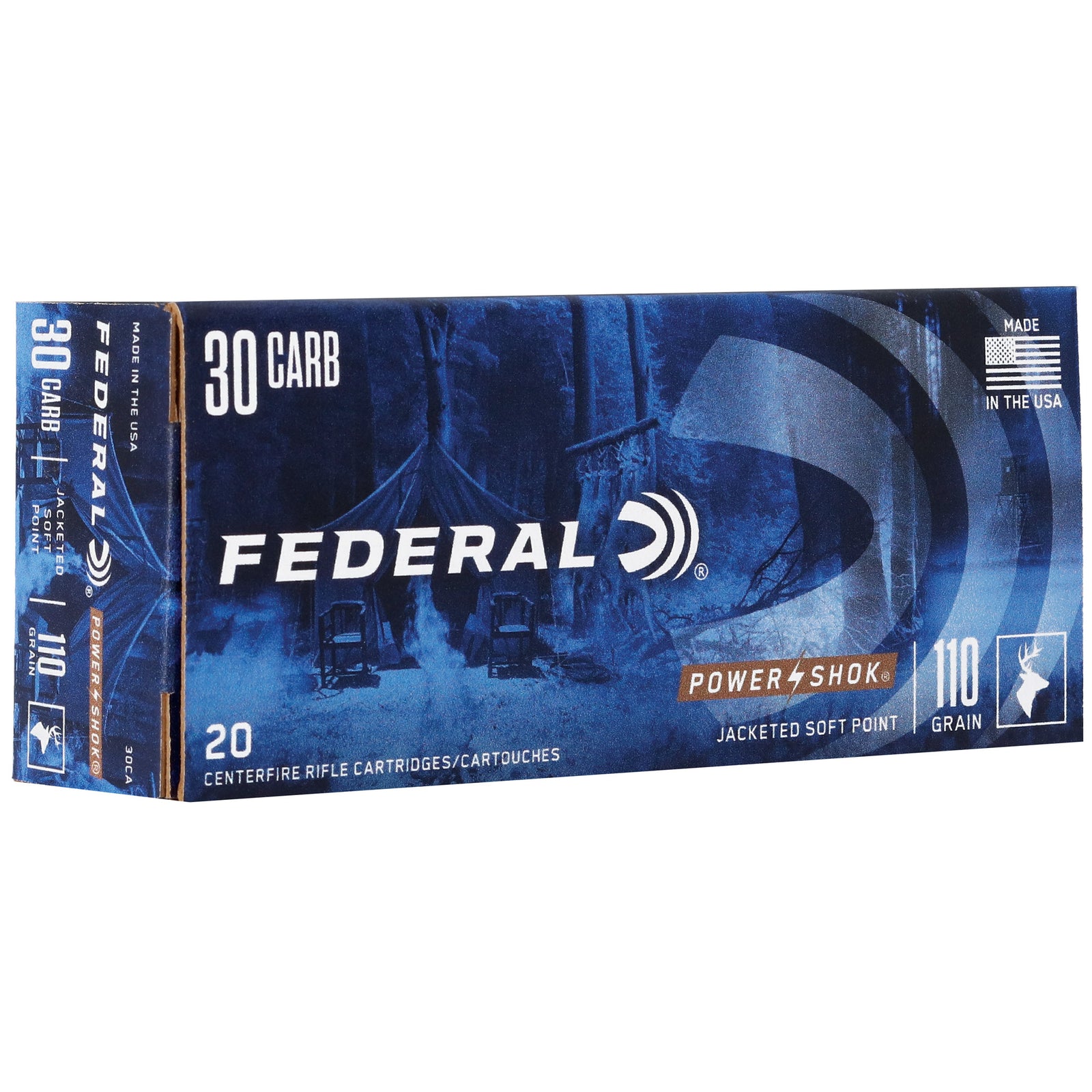 FED PWRSHK 30CARB 110GR SPRN 20/200 - American Ordnance