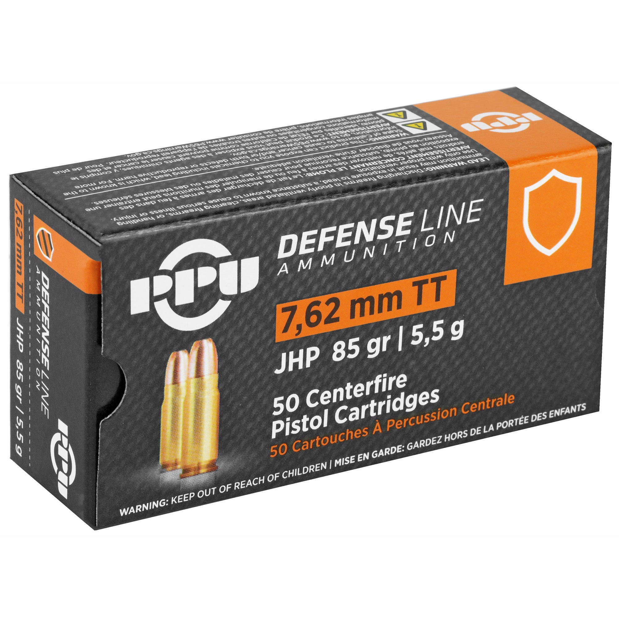PPU 7.62 TOKAREV JHP 85GR 50/500 - American Ordnance