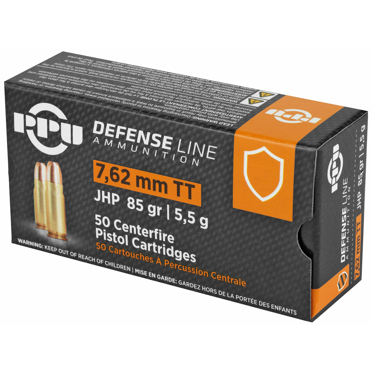 PPU 7.62 TOKAREV JHP 85GR 50/500 - American Ordnance