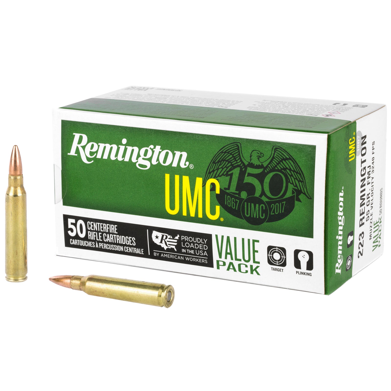 REM UMC 223REM 55GR FMJ 50/400 - American Ordnance
