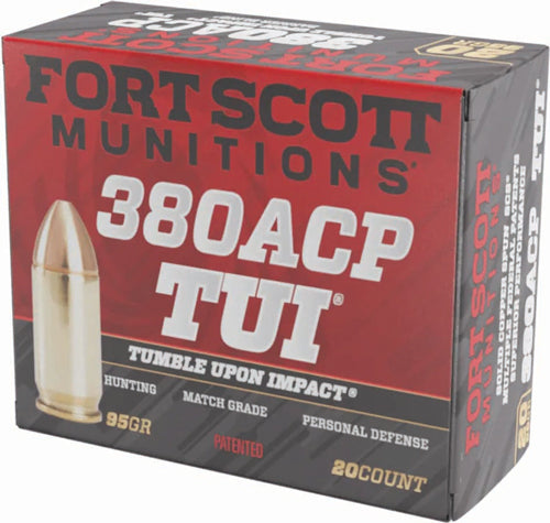 SOLID COPPER 20RD 25BX/CSFORT SCOTT 380 ACP 95GR TUI - American Ordnance