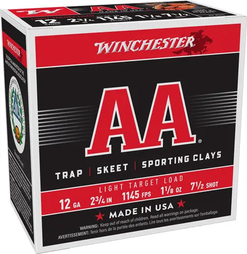 1-1/8OZ #7.5 1145FPS 250R CASEWINCHESTER AA 12GA 2.75&quot; - American Ordnance