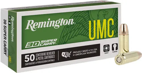 100GR FMJ 50RD 20BX/CSREMINGTON UMC 30 SUPER CARRY - American Ordnance
