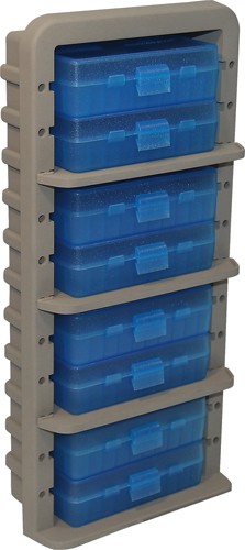 FLIP TOP BOXES CLR BLUE/DK ETHMTM AMMO RACK W/ 8 P509M 50RND - American Ordnance