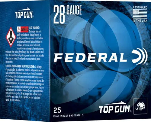 OZ #8 1330FPS 250RD CASE LOTFEDERAL TOP GUN 28GA 2.75" 3/4 - American Ordnance