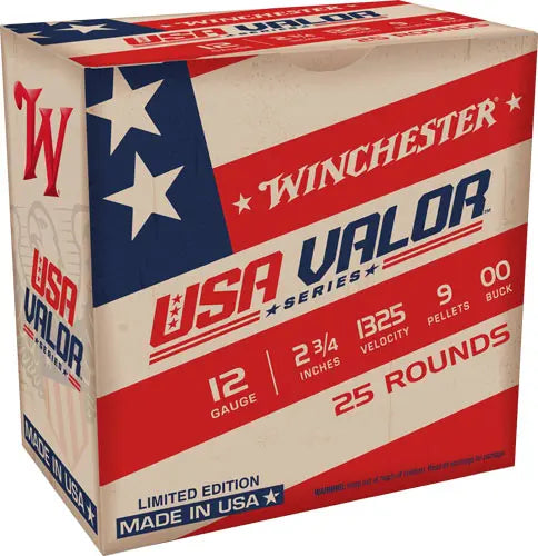 2.75&quot; 00 BUCK  25RD 10BX/CSWINCHESTER USA VALOR 12GA - American Ordnance