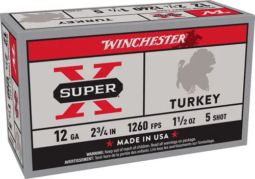 2.75" 1-1/2OZ #5 10RD 10BX/CSWINCHESTER SUPER-X TURKEY 12GA - American Ordnance