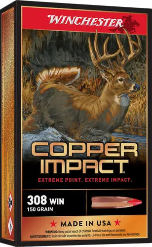 WIN 150GR 20RD 10BX/CSWINCHESTER COPPER IMPACT 308 - American Ordnance