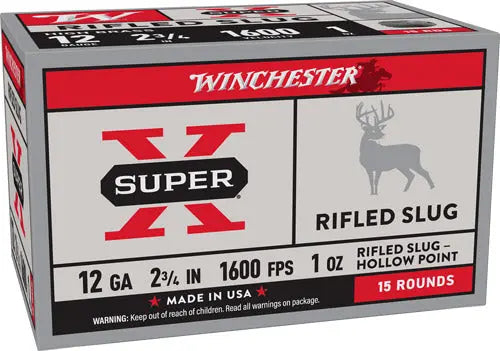 1OZ SLUG 15RD 10BX/CSWINCHESTER SUPER-X 12GA 2.75" - American Ordnance