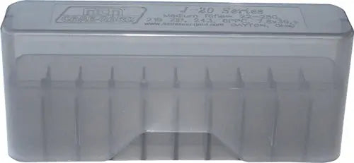 ROUNDS SLIP TOP STYLE SMK GREYMTM AMMO BOX MEDIUM RIFLE 20 - American Ordnance