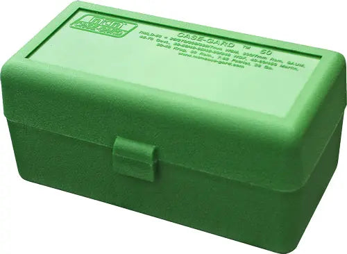 50-ROUNDS FLIP TOP STYLE GREENMTM AMMO BOX MEDIUM RIFLE - American Ordnance