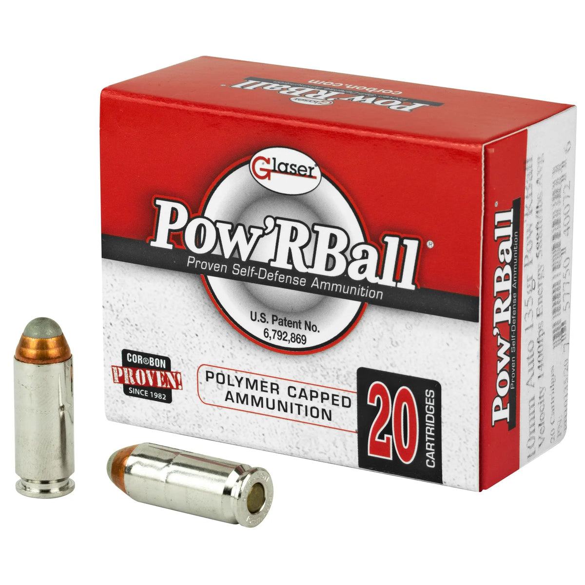 CORBON POW&#39;RBALL 10MM 135GR 20/500 - American Ordnance