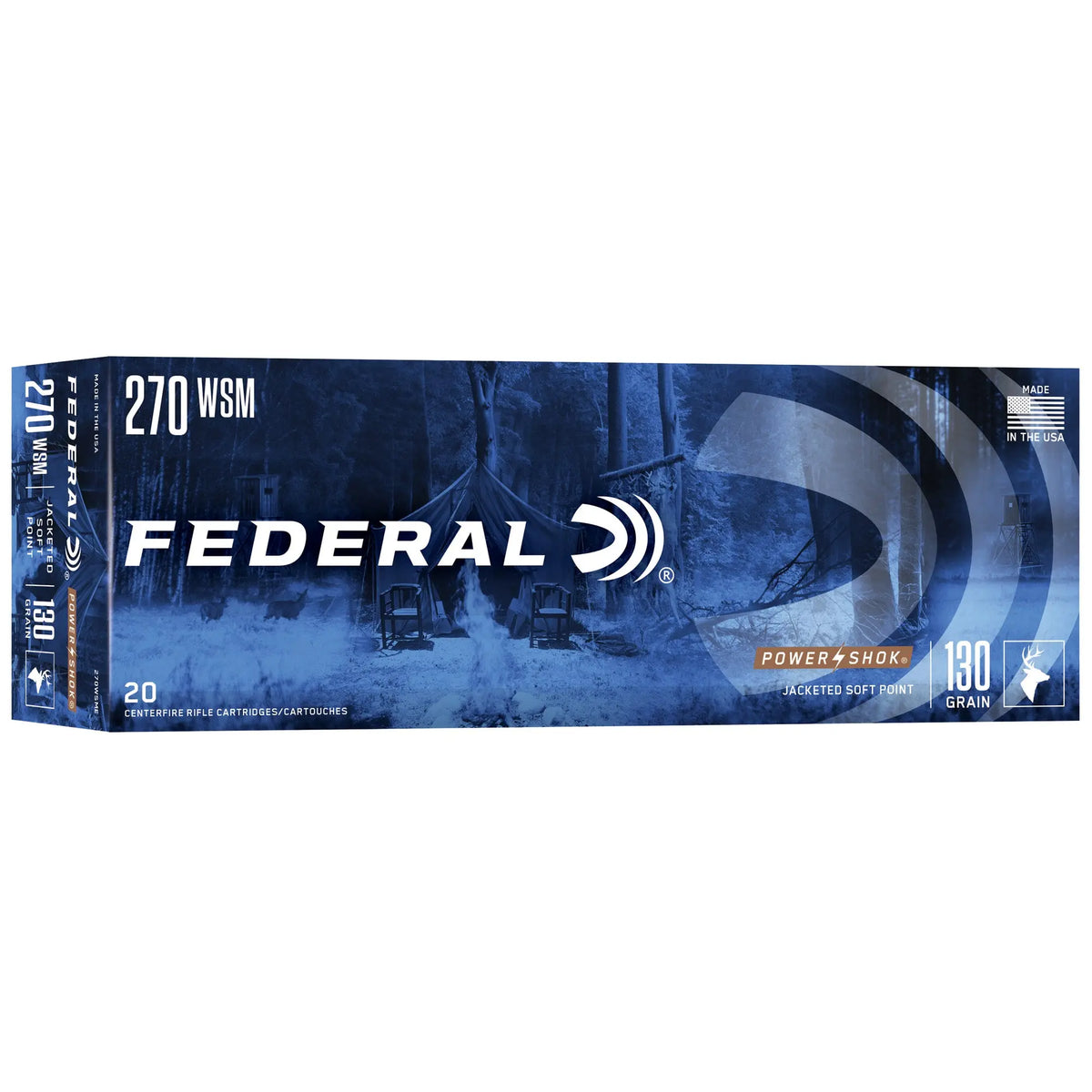 FED PWRSHK 270WSM 130GR SP 20/200 - American Ordnance