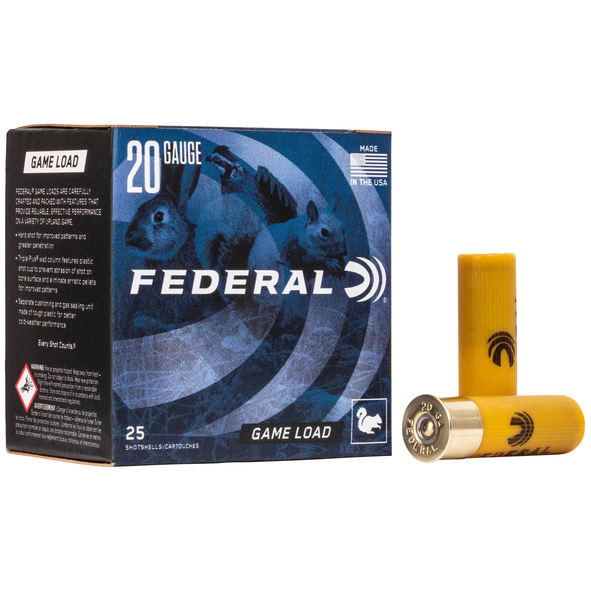 FED GAME LOAD 20GA 2 3/4" #8 25/250 - American Ordnance