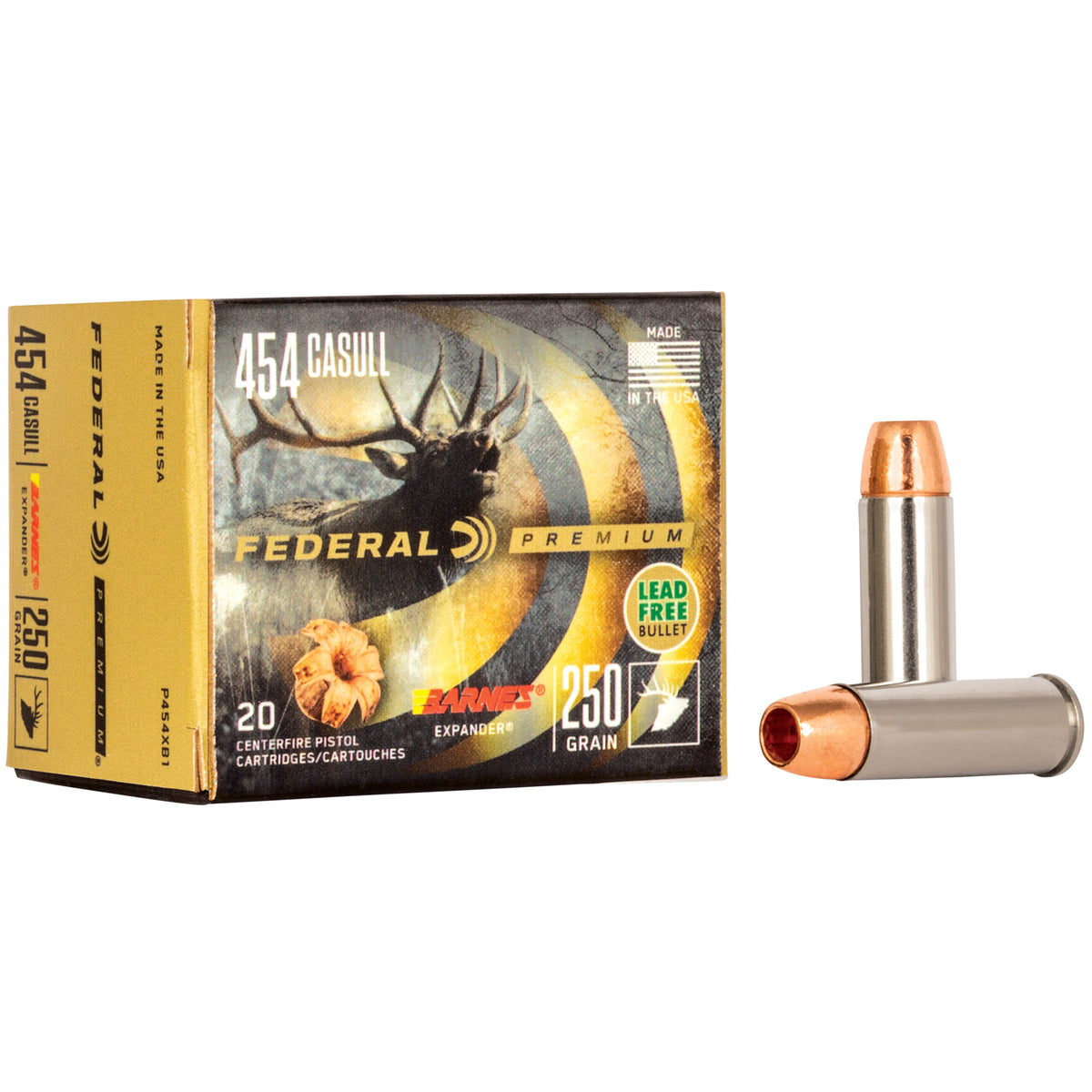 FEDERAL PREMIUM 454CAS 250GR BRNS EXP 20RD