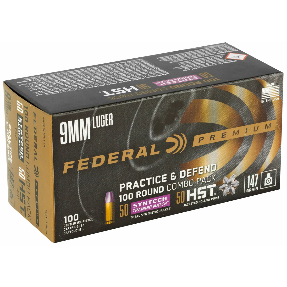 FED PRCTC &amp;DFND 9MM HST/SYN 147GR - American Ordnance