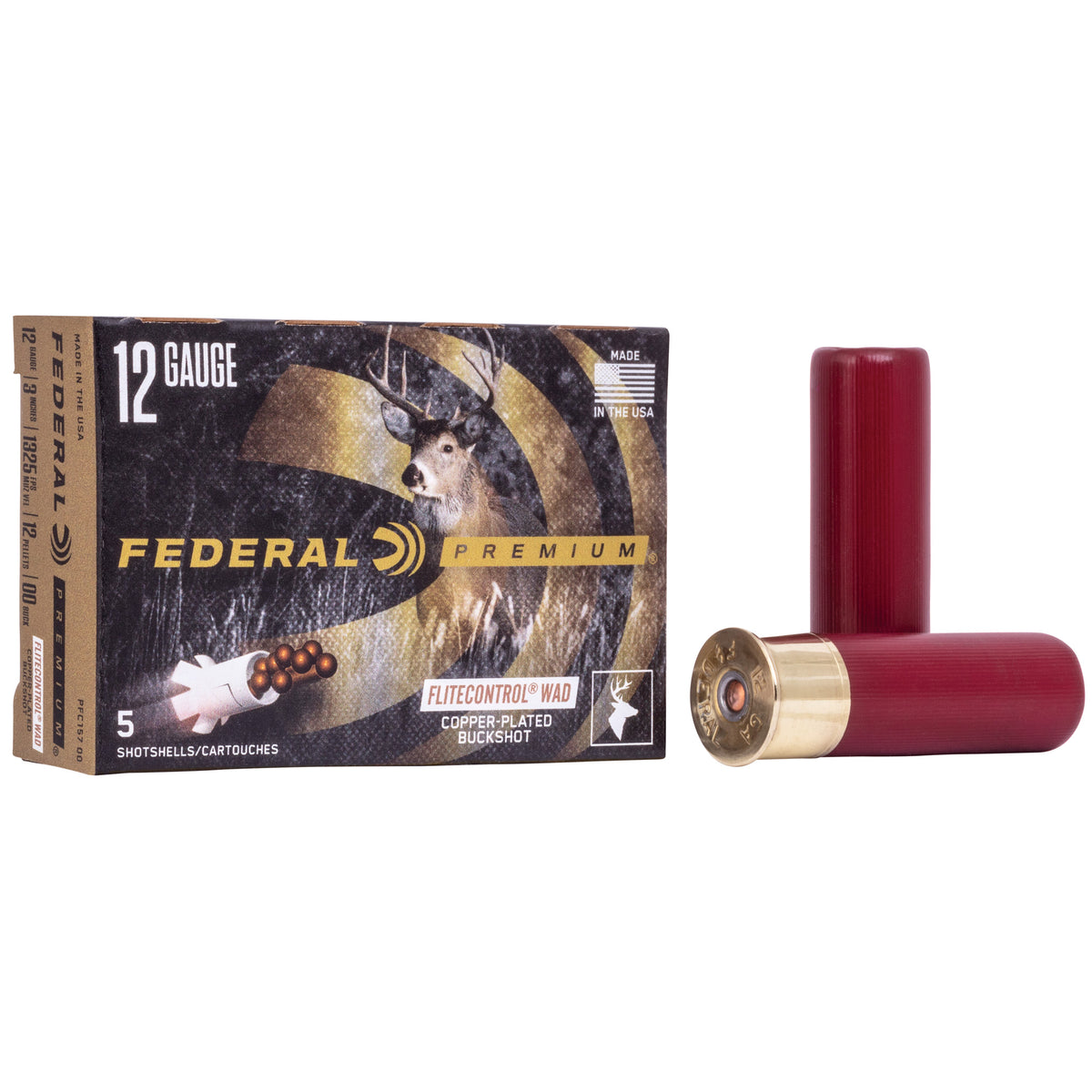 FEDERAL FLT CTRL 12GA 3&quot; 00 BCK 5RD