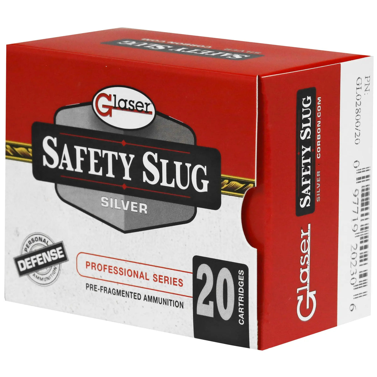 GLASER SILVER 357MAG 80GR 20/500 - American Ordnance