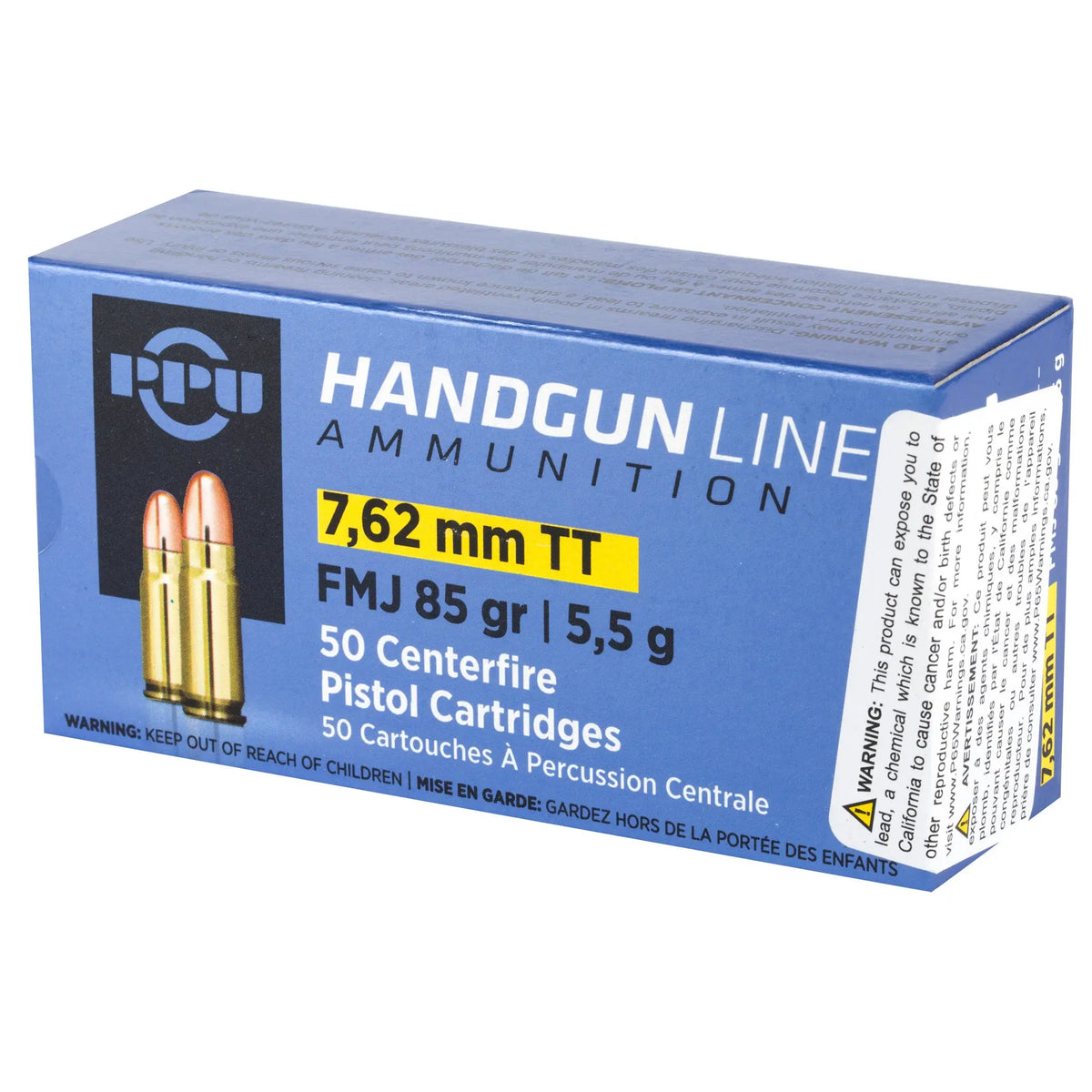 PPU 7.62 TOKAREV FMJ 85GR 50/500 - American Ordnance