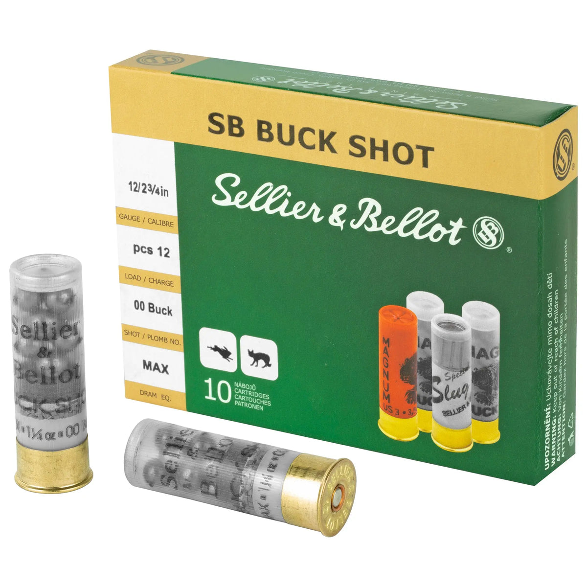 S&amp;B 12GA 2.75 1.25OZ 00 12PEL 10/250 - American Ordnance