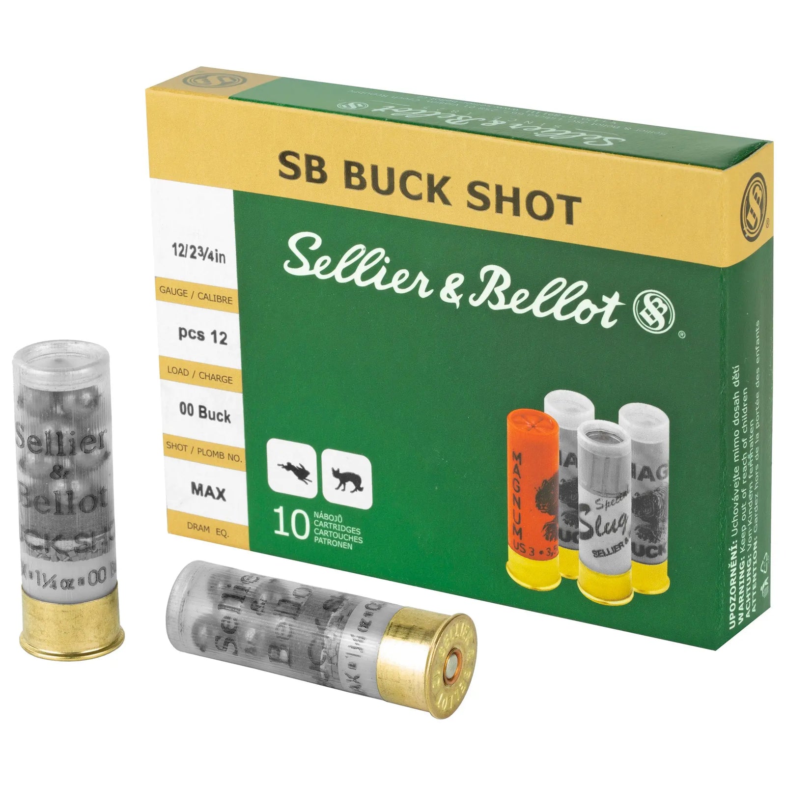 S&B 12GA 2.75 1.25OZ 00 12PEL 10/250 - American Ordnance