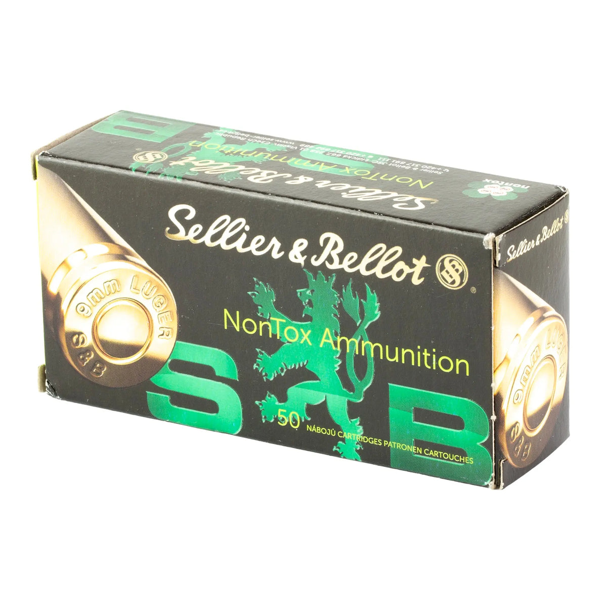 S&amp;B NON TOX 9MM 124GR TFMJ 50/1000 - American Ordnance
