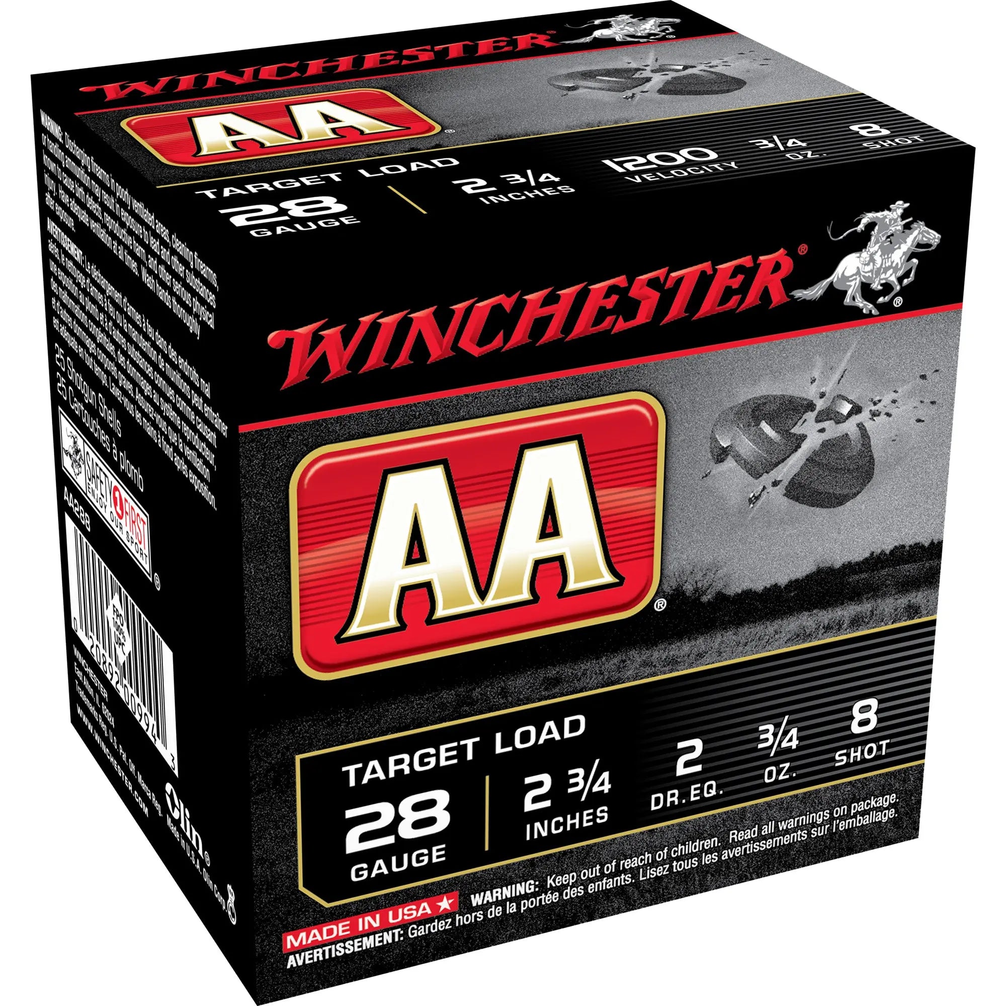 WIN AA TRGT 28GA 2-3/4" #8 25/250 - American Ordnance