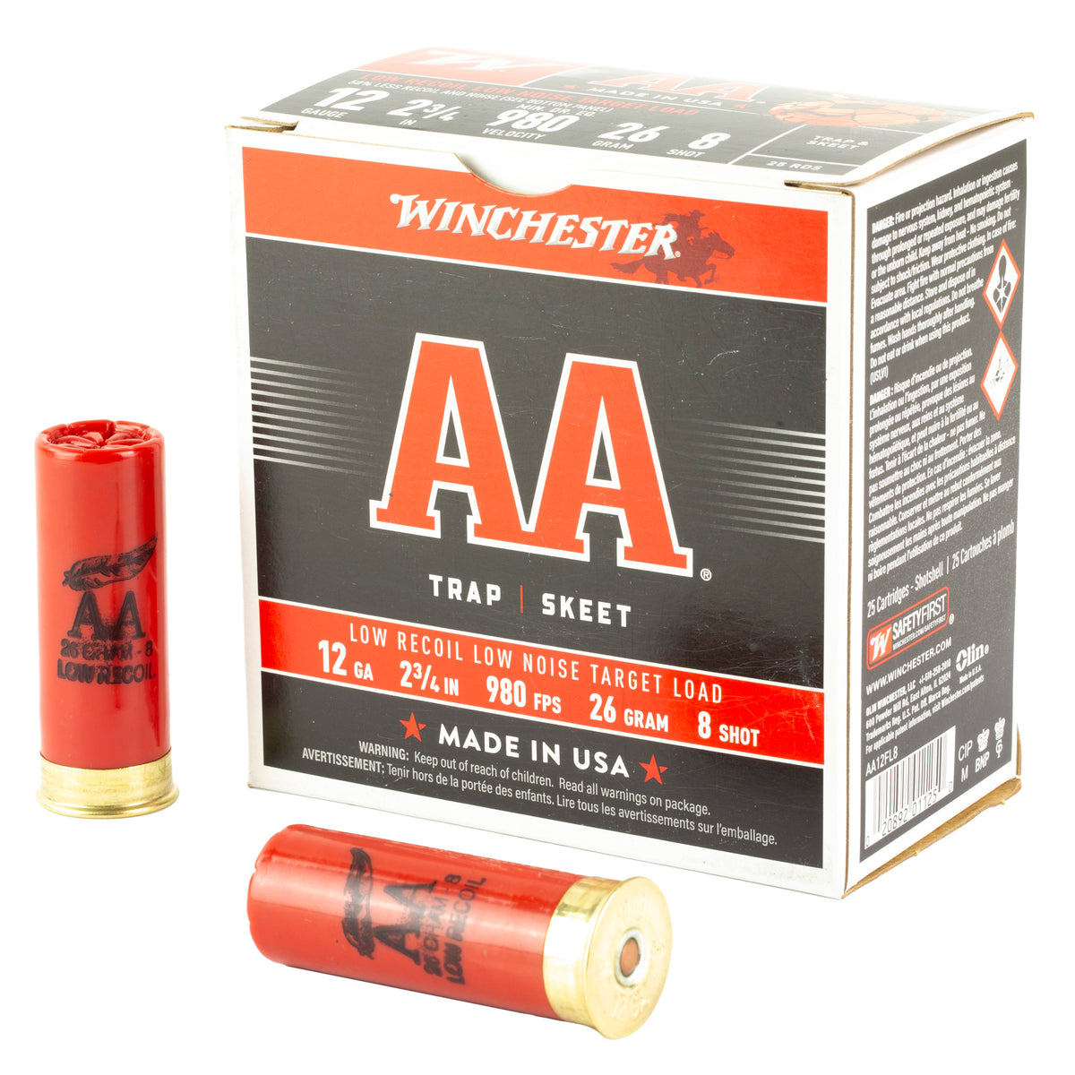 WINCHESTER AA 12GA 2.75&quot; #8 25RD