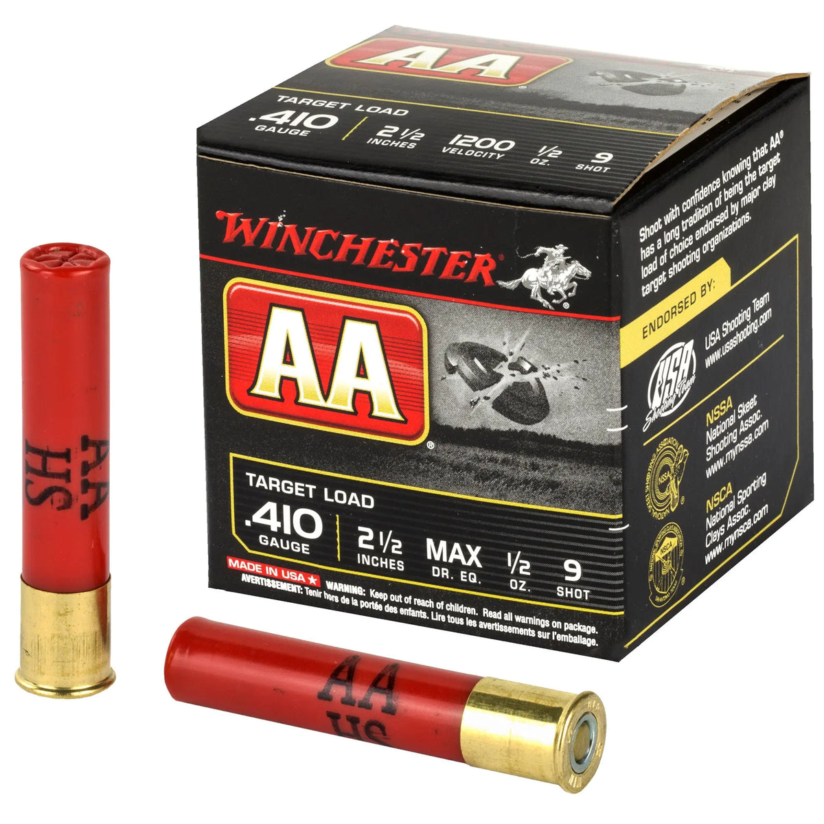 WIN AA 410GA 2.5&quot; #9 25/250 - American Ordnance