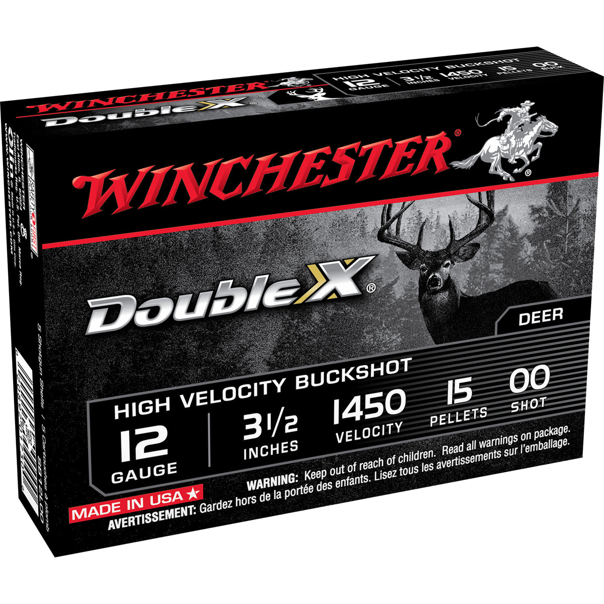 WINCHESTER DBLX 12GA 3.5&quot; 00BK 15PLT 5RD