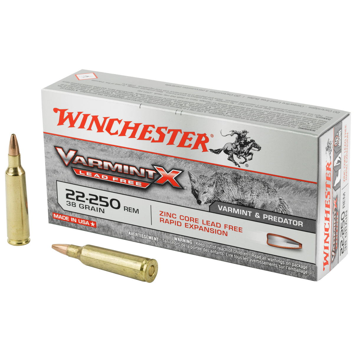 WINCHESTER VARMINT X LF 22-250 38GR 20RD