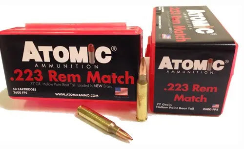 50RD 10BX/CSATOMIC 223 REM 77GR MATCH BTHP - American Ordnance