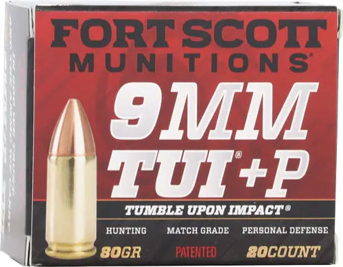 TUI SOLID COPPER 20RD 25BX/CSFORT SCOTT 9MM LUGER +P 80GR - American Ordnance