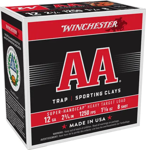 1-1/8OZ #8 1250FPS 250RR CASEWINCHESTER AA 12GA 2.75" - American Ordnance