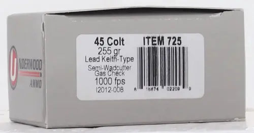 LEAD WADCUTTER 20RD 10BX/CSUNDERWOOD 45 LC 255GR - American Ordnance