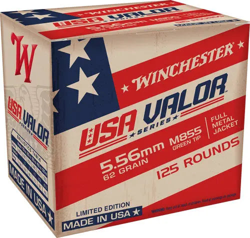 62GR GREEN TIP 125RD 10BX/CSWINCHESTER USA VALOR 5.56X45 - American Ordnance