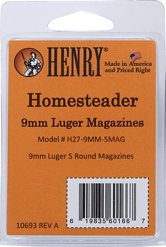 FOR HENRY HOMESTEADER 9MMHENRY MAGAZINE 5RD - American Ordnance