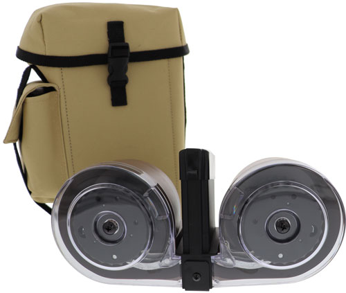 223 100RD DRUM BLK/TAN POLYIVER JOHNSON MAGAZINE AR15 - American Ordnance