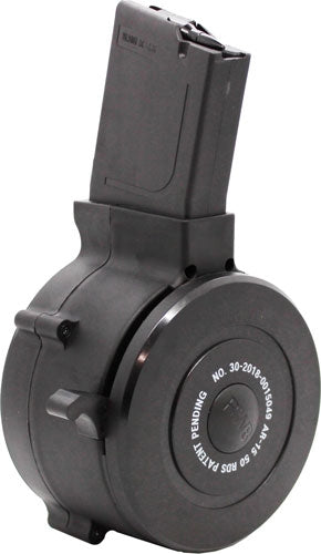 223 50RD DRUM BLACK POLYMERIVER JOHNSON MAGAZINE AR15 - American Ordnance