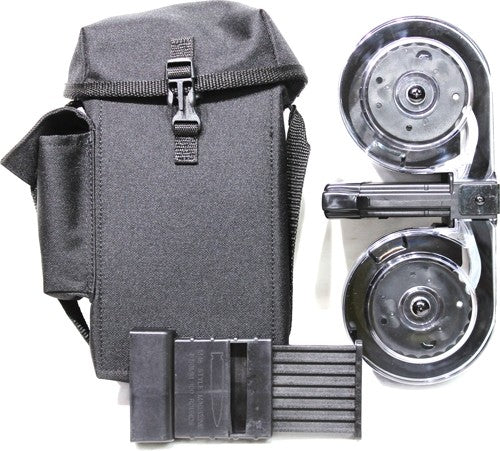 223 100RD DRUM BLK/CLEAR POLYIVER JOHNSON MAGAZINE AR15 - American Ordnance