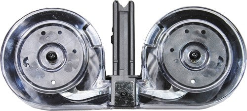 223 100RD DRUM BLK/CLEAR POLYIVER JOHNSON MAGAZINE AR15 - American Ordnance